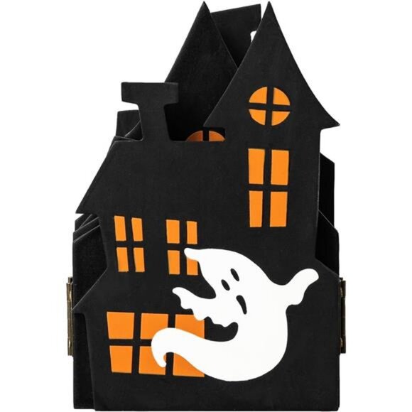 25"L Halloween Wooden Table Signs Plaques Hinged Haunted House - Picture 4 of 7